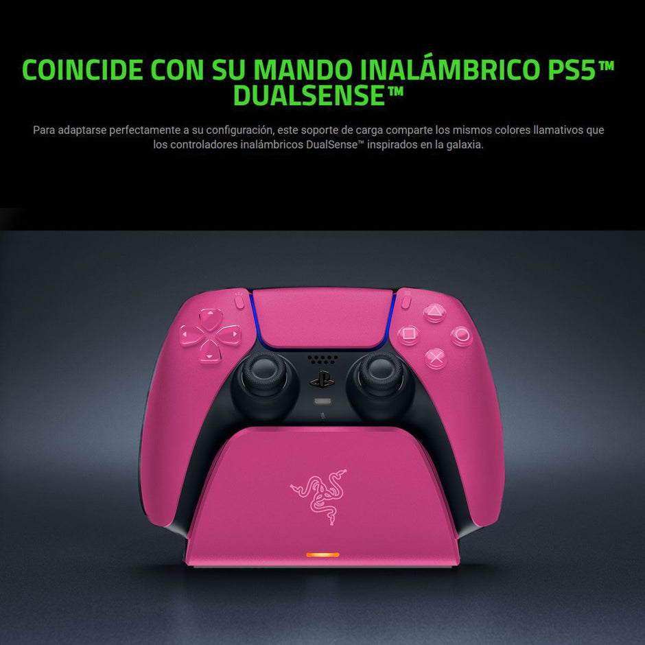 Razer Quick Charging Stand, Base Carga Rápida Mando Ps5, Red
