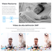 Cámara WiFi TP-Link Tapo C110 2K 3MP Visión Nocturna Alarma con Luz y Sonido + Micro SD 128GB