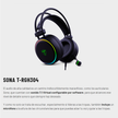 T-Dagger Sona T-RGH304: Diadema Gamer RGB con Sonido 7.1 Virtual