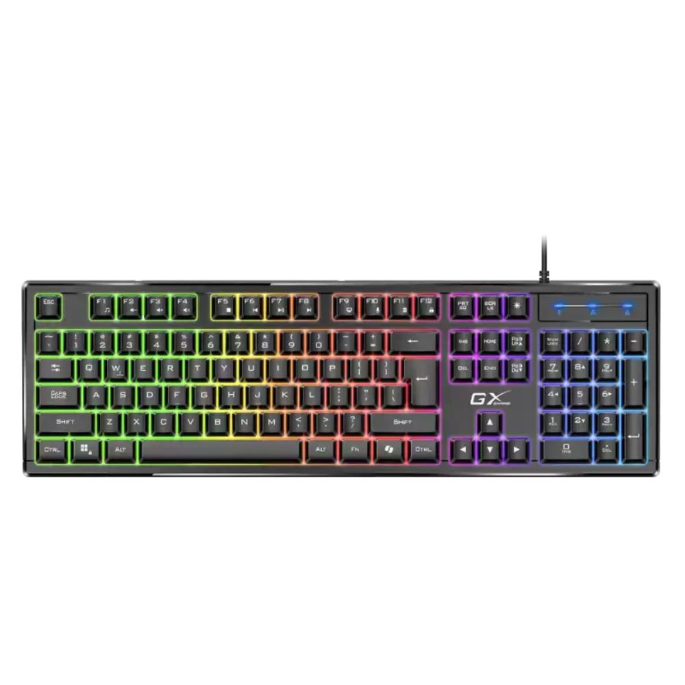 Combo Gamer Teclado y Mouse Genius Scorpion KM-GX3 Retroiluminado RGB con AI Copilot - Negro