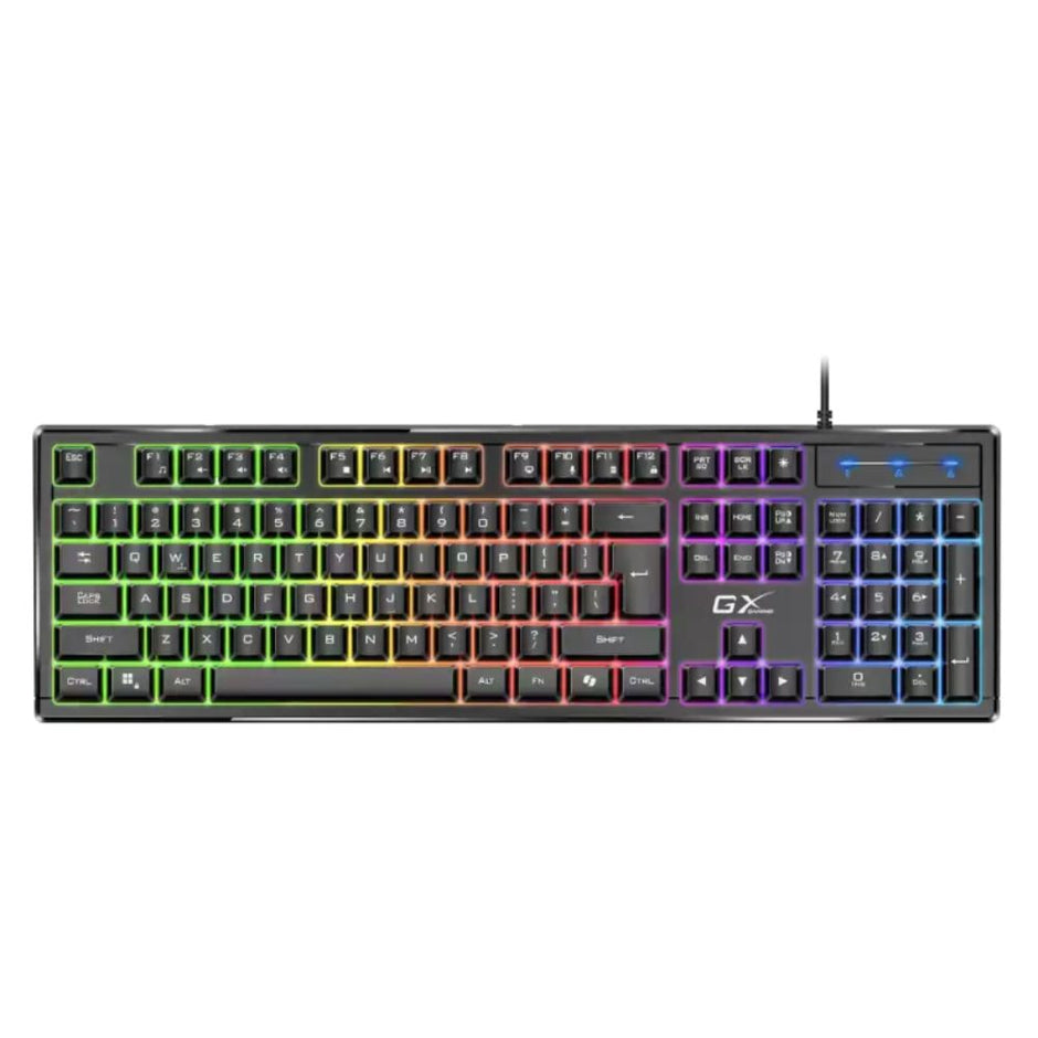 Combo Gamer Teclado y Mouse Genius Scorpion KM-GX3 Retroiluminado RGB con AI Copilot - Negro