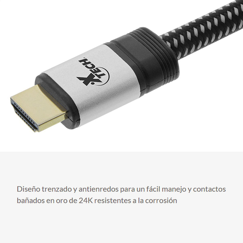 Cable trenzado HDMI® macho a HDMI® macho de alta velocidad XTC-626
