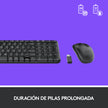 Combo Logitech MK220 Teclado Compacto Mouse Inalámbrico 2.4GHz + Pad Mouse Antideslizante S