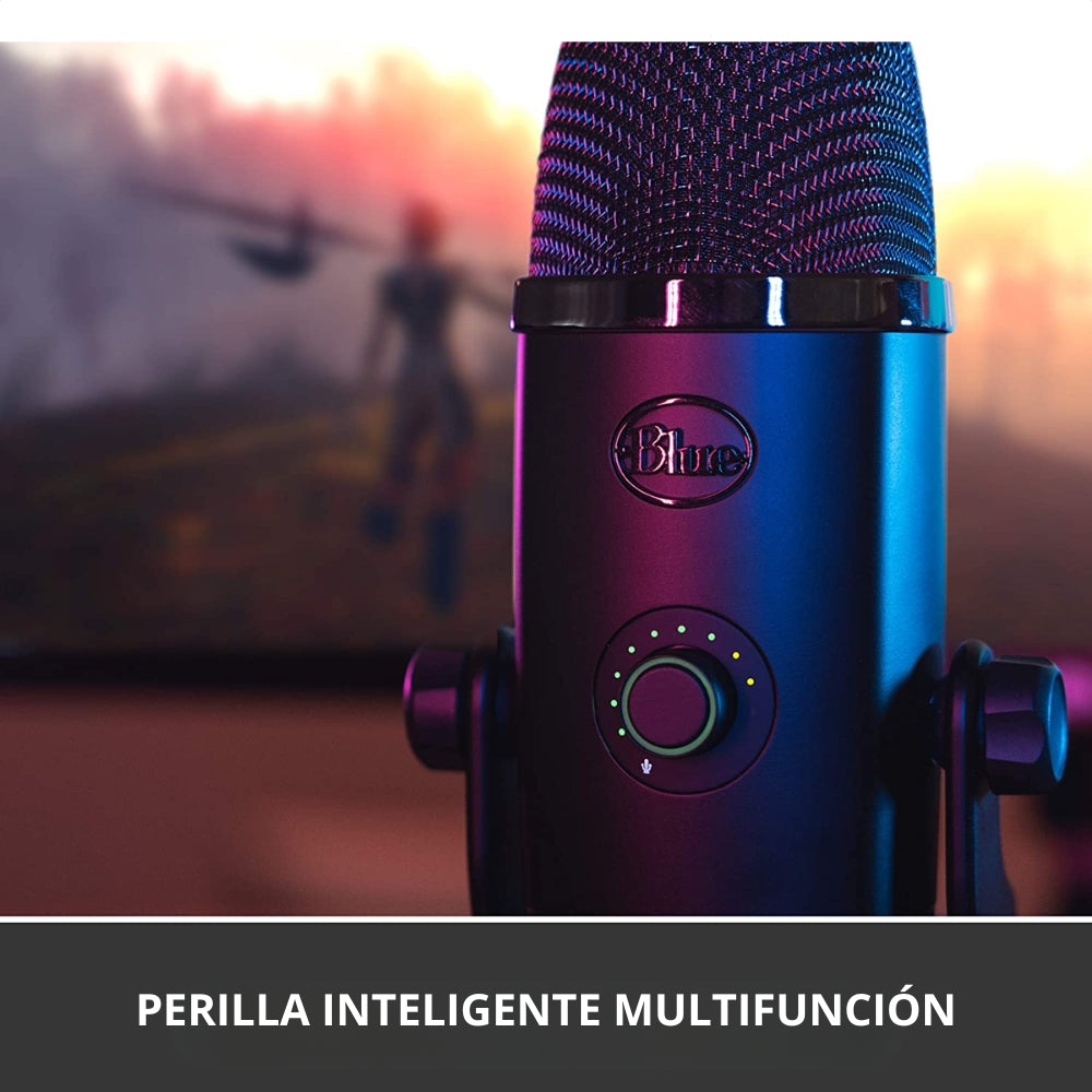 Micrófono Profesional USB Multipatrón Logitech Blue Yeti X Streaming/Gaming VO!CE 24-bit/48kHz - Negro