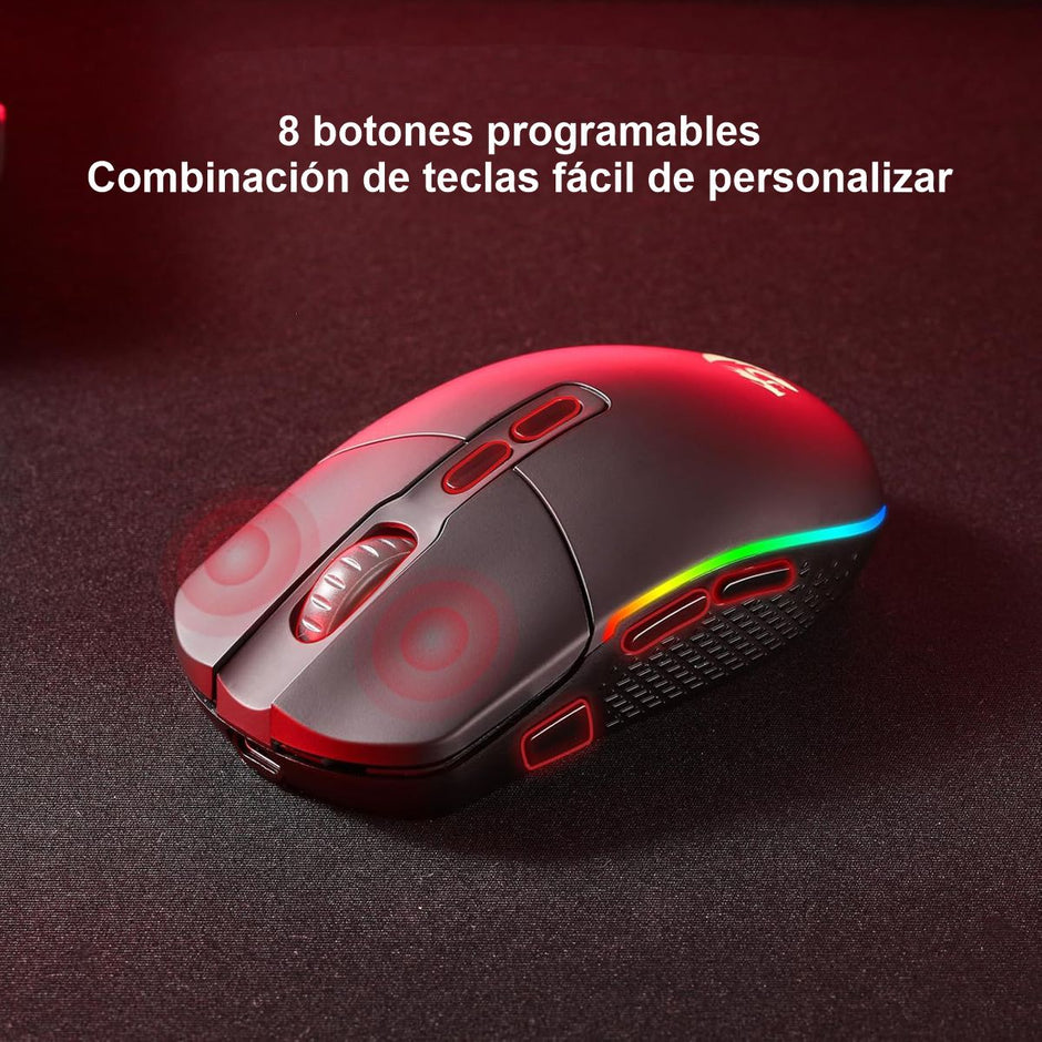 Mouse Gamer Redragon M719-rgb Invader, 10.000dpi, 8 Botones