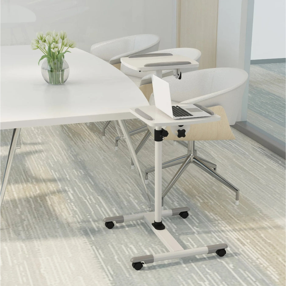 Soporte Móvil con Ruedas para Proyector y Laptop Portátil TechGo SPPR-02 de Altura Ajustable Universal