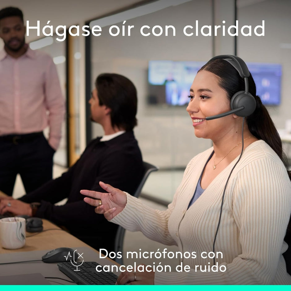 Audífonos Diadema Profesional Logitech Zone Wireless 2 ES Bluetooth ANC Híbrida Adaptativa - Grafito
