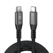 Cable Trenzado Klipxtreme PowerGo 750, USB-C a USB-C, 3 Metros, 240W, Negro