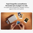 Impresora Fotográfica Xiaomi Portable Photo Printer 1S ZINK Bluetooth 5.2, Fotos Adhesivas 50x76mm - Blanco