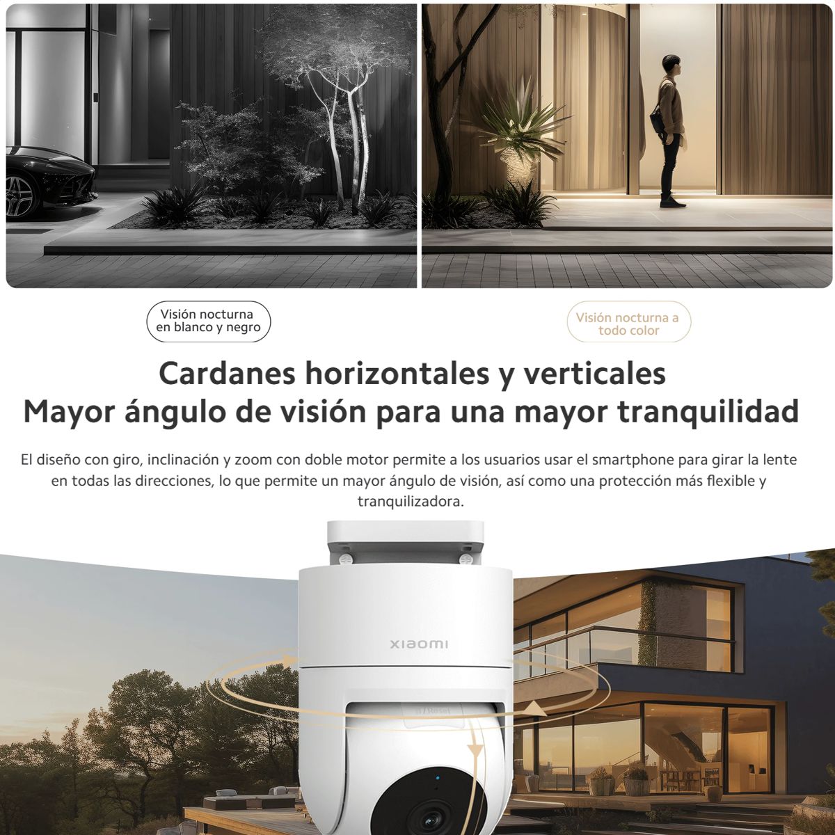 Xiaomi Cw300, Cámara Seguridad Exterior Ip66 4mp Color Noche