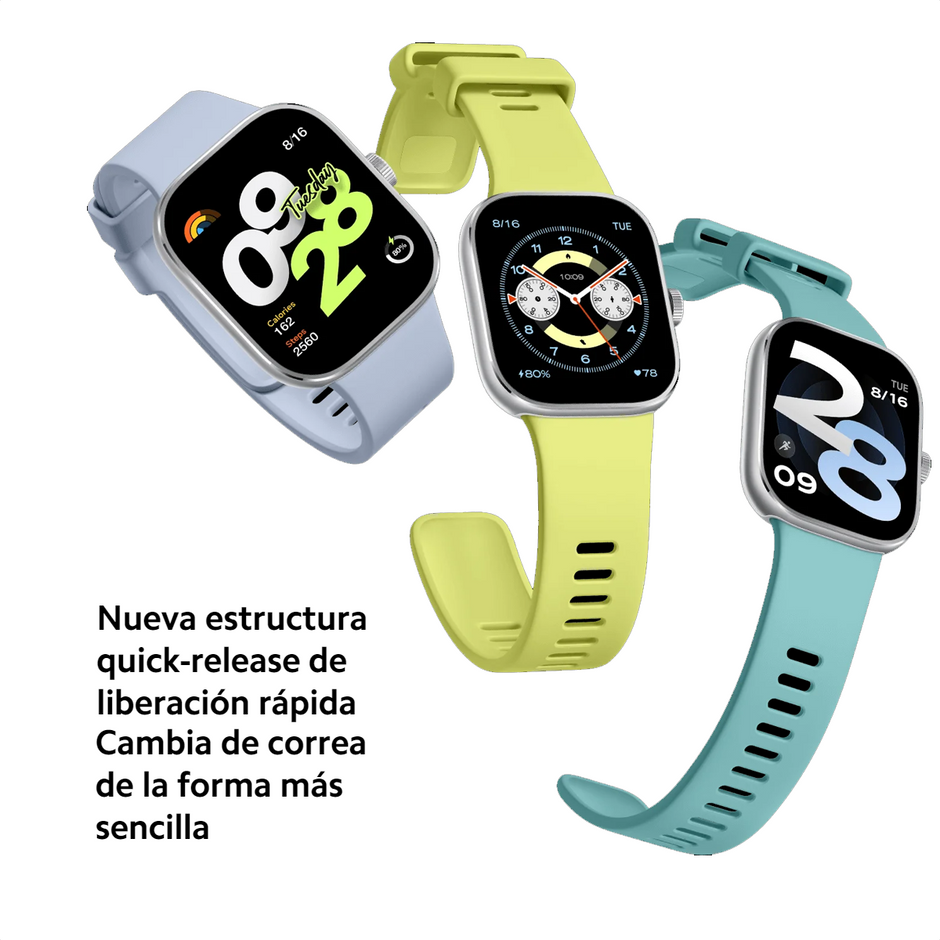 Reloj Inteligente Smartwatch Xiaomi Redmi Watch 4  AMOLED 1.97” Marco Aluminio GPS Llamadas 5ATM - Negro