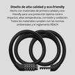 Guaya de Seguridad Xiaomi Electric Scooter Cable Lock Cable Acero 1200mm Código 5 Dígitos 1500N - Negro