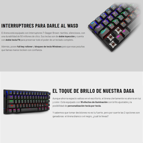 Combo Gamer T-Dagger Arena T-TGK321 + Lieutenant T-TGM301 + Padmouse Lava T-TMPO200