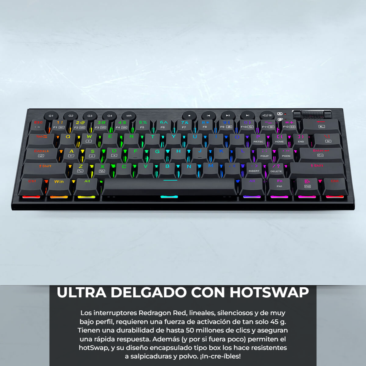 Teclado Mecanico Redragon Horus Mini K632-rgb 60%