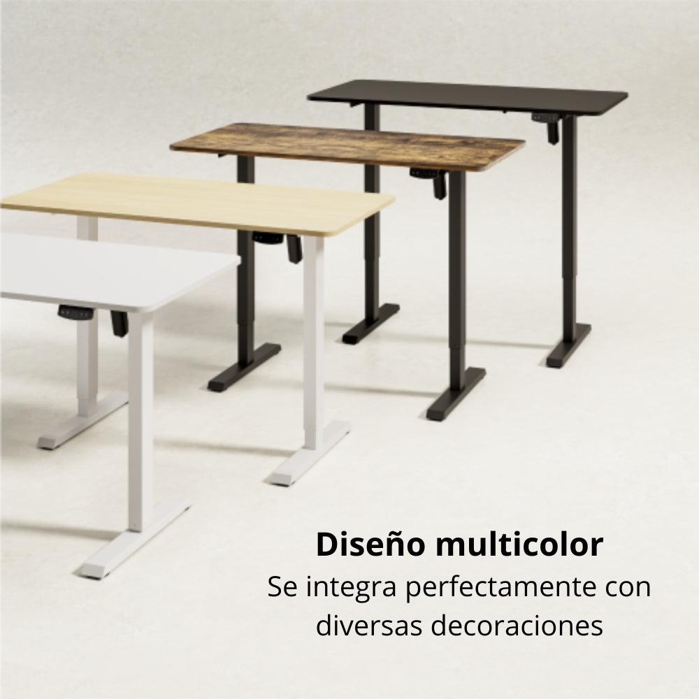 Escritorio Eléctrico de Altura Ajustable TechGo DMTB3-CA Diseño Ergonómico y Moderno - Rústico