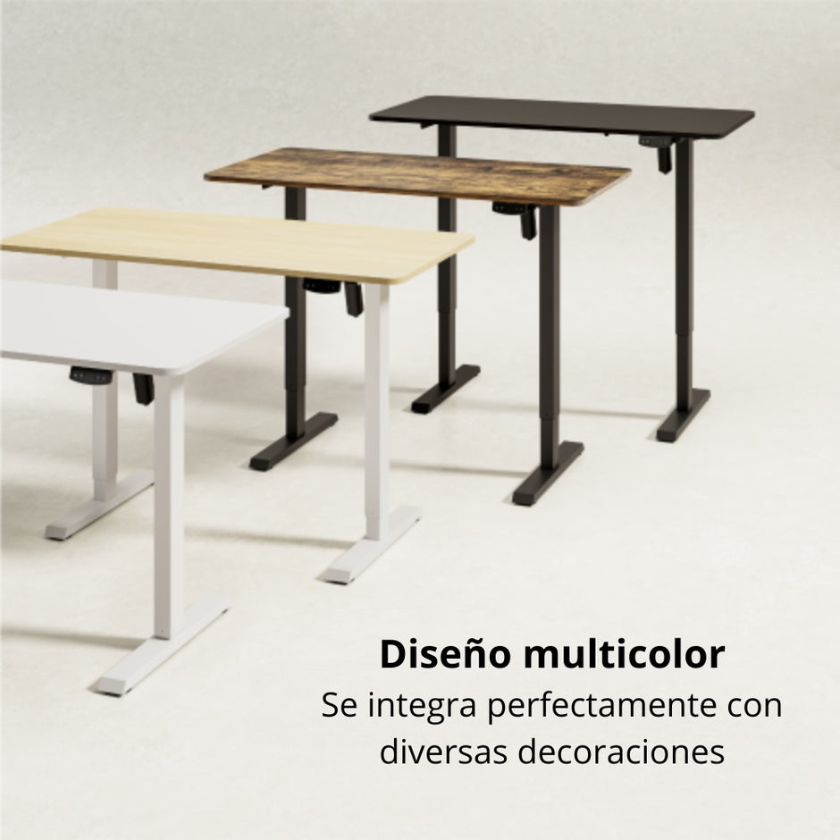 Escritorio Eléctrico de Altura Ajustable TechGo DMTB3-CA Diseño Ergonómico y Moderno - Rústico