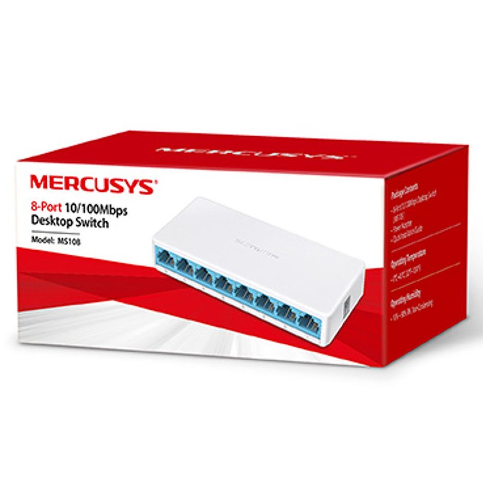 Switch De Escritorio Mercusys Ms108 8 Puertos 10/100 Mbps