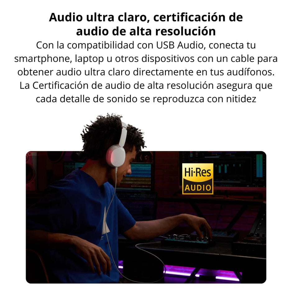 Audífonos Diadema Bluetooth Xiaomi Redmi Headphones Neo Cancelación ANC 42dB Batería 72 Horas, USB-C - Negro