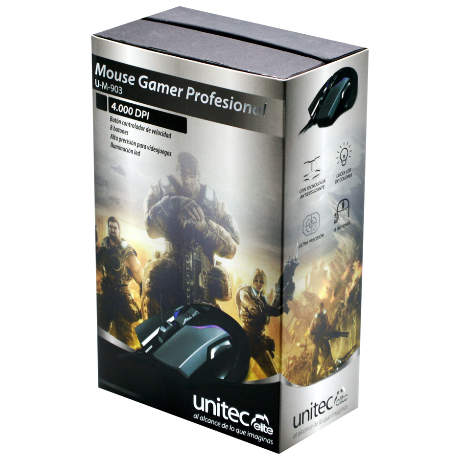 Mouse Gamer Usb 7 Botones Star Tec G6, 800/1200/1600/2400dpi U-M-903