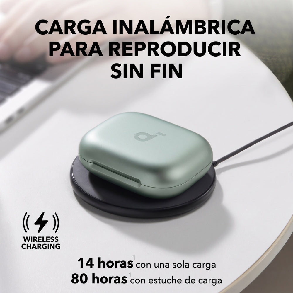 Audífonos Inalámbricos Soundcore AeroFit 2 Open-Ear Bluetooth 5.4 IP55 Hasta 42H con LDAC - Verde