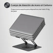 Base Portátil Plegable Metálica Unitec LS-070 Elevada con Giro 360° Superficie Antideslizante