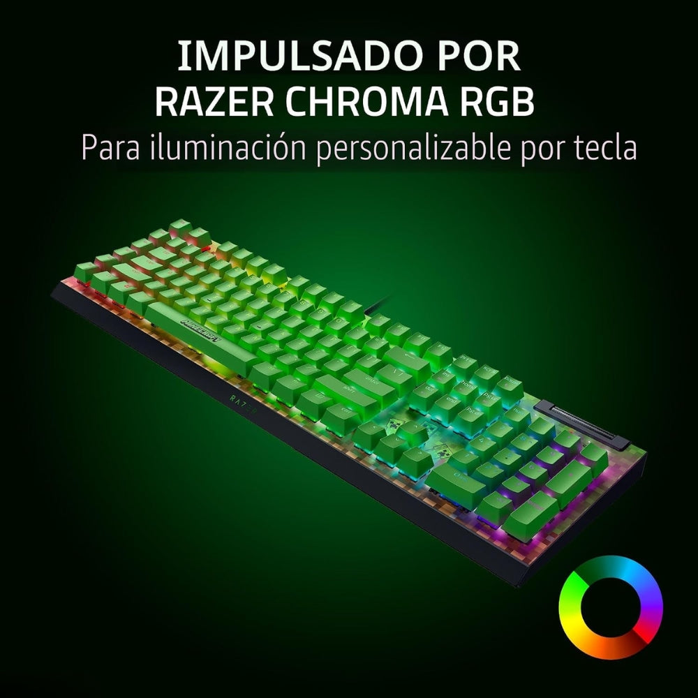 Teclado Gamer Mecanico Razer Blackwidow V4 X Edicion Minecraft