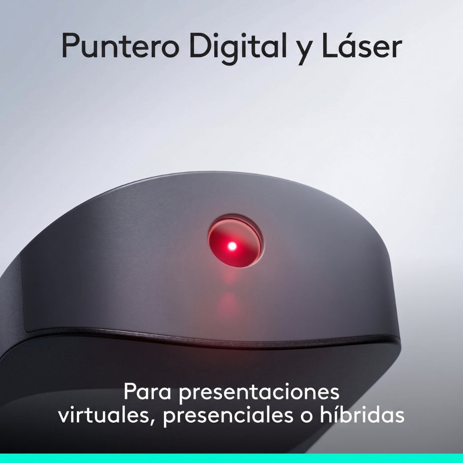 Presentador Inalambrico Logitech Spotlight 2 BT, USB-C - Negro