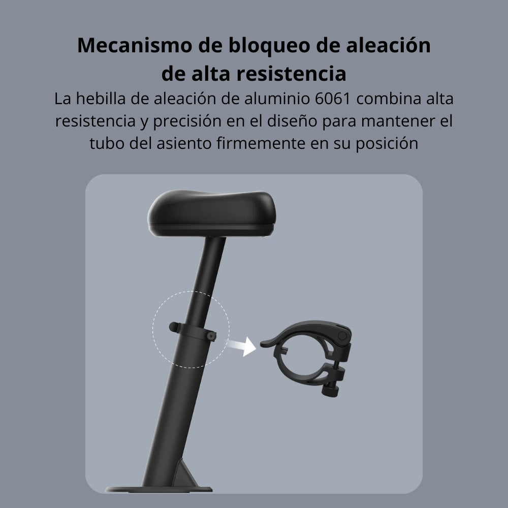 Patineta Eléctrica Xiaomi Scooter 5 Plus + Silla Llantas 12” Max 900W Alcance 60km Suspensión E-ABS IPX5