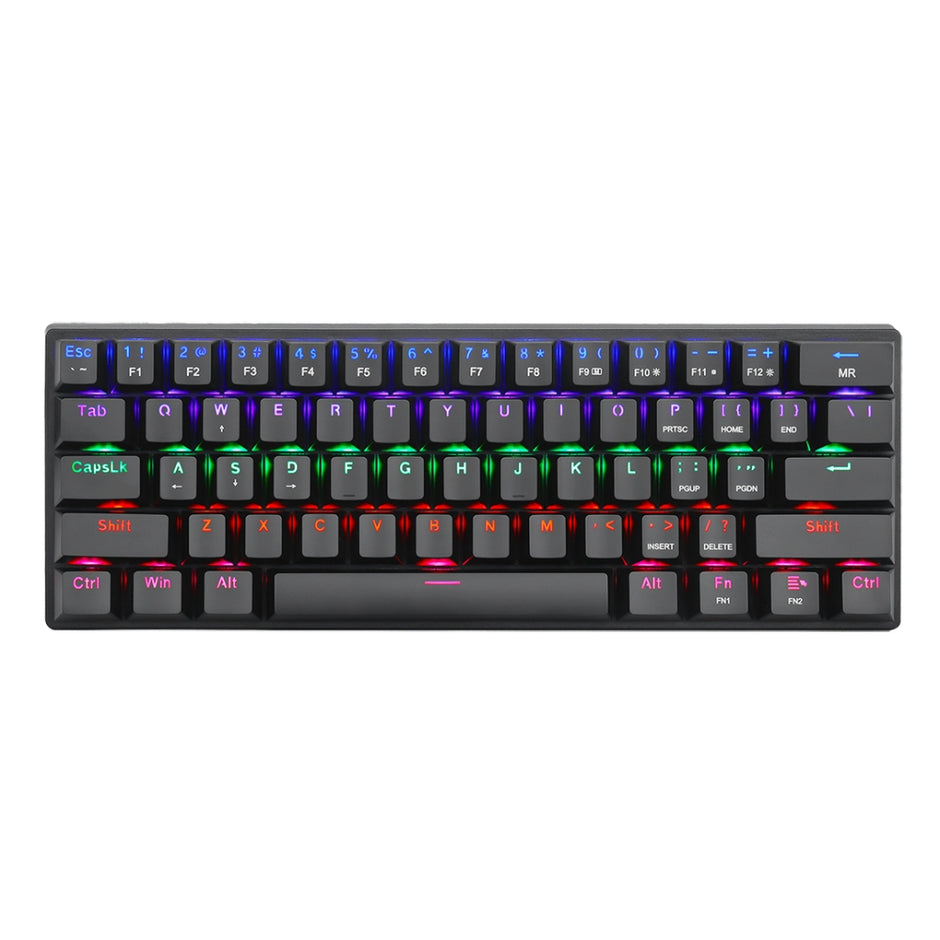 T-Dagger Teclado Mecánico T-TGK321 Arena Lite Switch Red 60% Rainbow Español LAT negro antighosting RGB