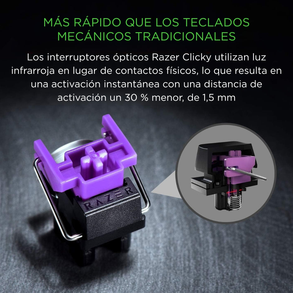 Razer Huntsman Mini, Teclado Gamer 60%, Chroma Rgb, Español ES - Negro