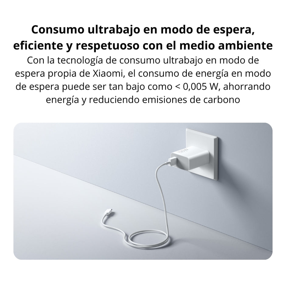 Combo Xiaomi Turbo Cargador 100W + Cable 1M USB a USB-C / 100% Original - Blanco