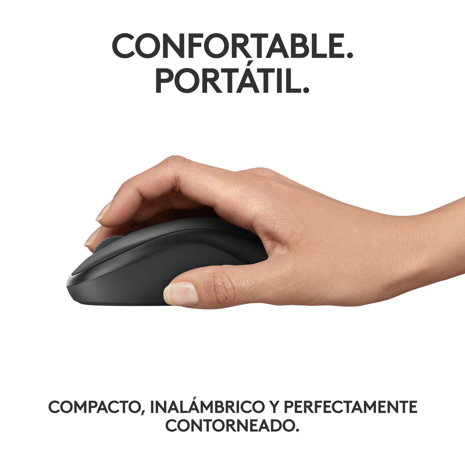 Logitech M240 Silent Ratón Bluetooth Inalámbrico 90% Más Silencioso Compacto y Cómodo - Negro