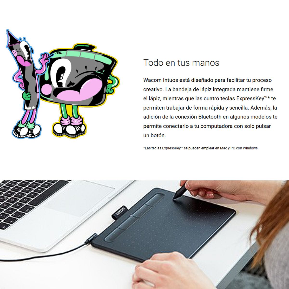 Tabla Digitalizadora Wacom Intuos S Ctl-4100wl Bluetooth Grn