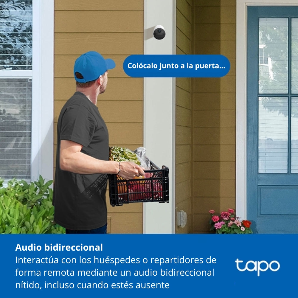 Cámara de Vigilancia TP-Link Tapo C410, Wi-Fi para Exterior con Batería Recargable y Detección IA + Micro SD 128GB