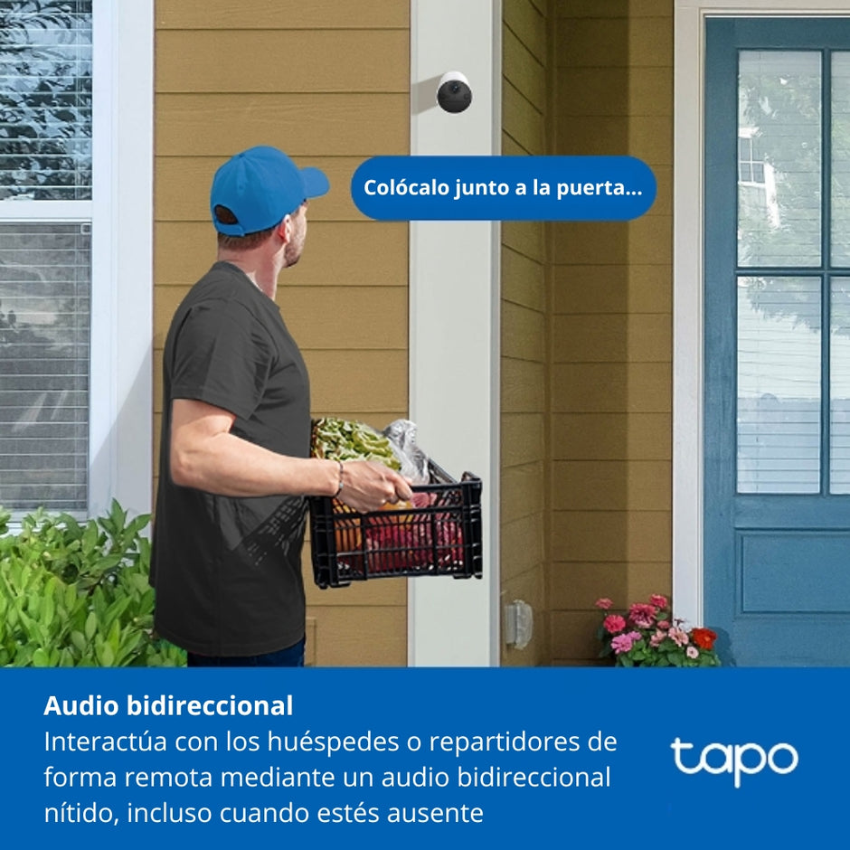 Cámara de Vigilancia TP-Link Tapo C410, Wi-Fi para Exterior con Batería Recargable y Detección IA + Micro SD 128GB