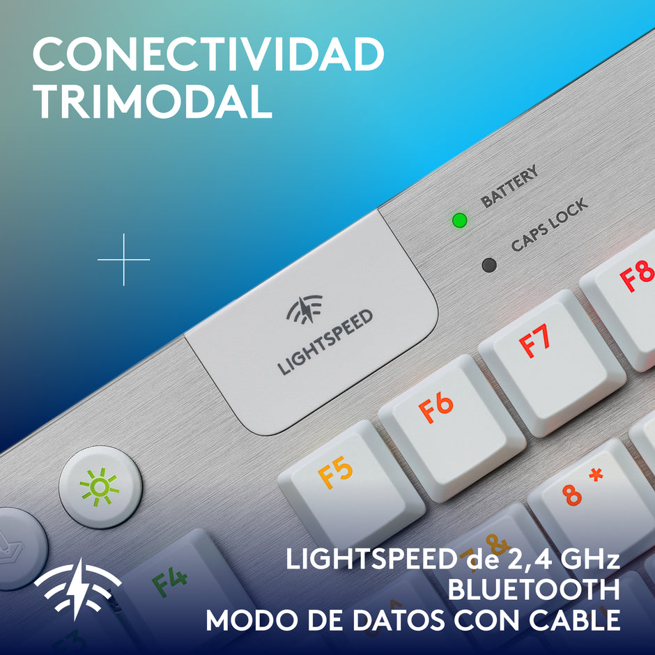 Teclado Gamer Logitech G915 X Lightspeed Tkl / Mecánico Slim - Blanco