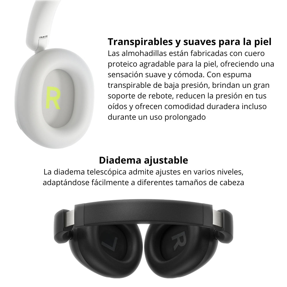 Audífonos Diadema Bluetooth Xiaomi Redmi Headphones Neo Cancelación ANC 42dB Batería 72 Horas, USB-C - Blanco