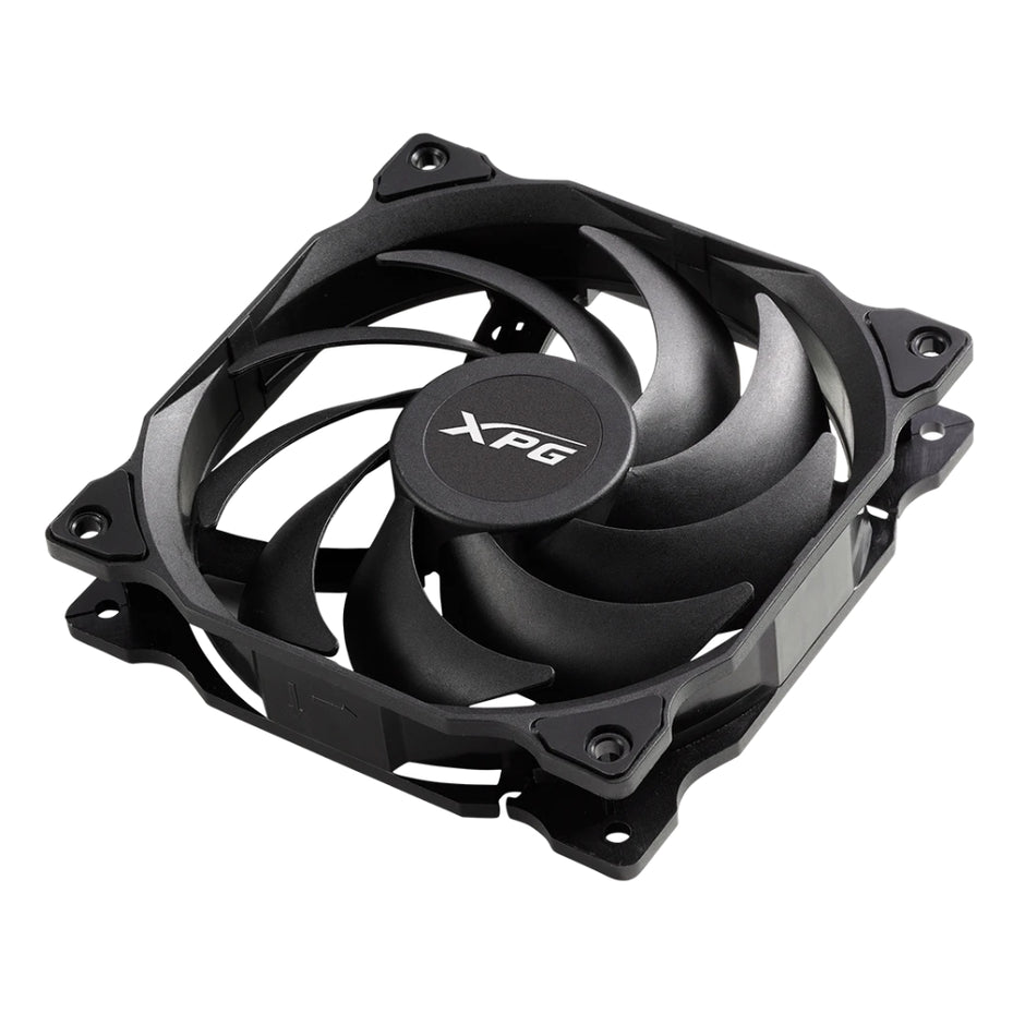 Ventilador XPG Vento 120 para PC 1200RPM, 45.3 CFM Silencioso y Almohadillas Antivibración - Negro