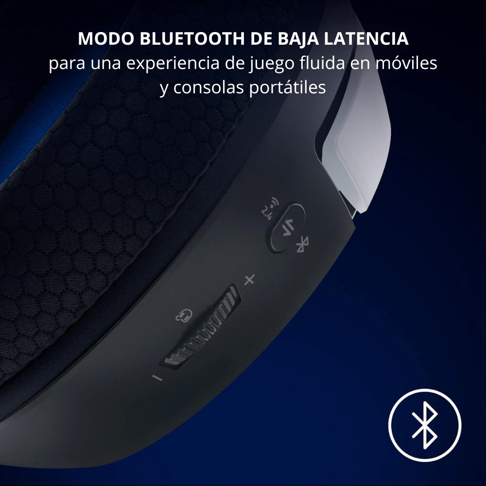 Audífonos Gamer Inalámbricos Razer Kaira HyperSpeed PS5 y PC Bluetooth y dongle 2.4GHz 30H Batería