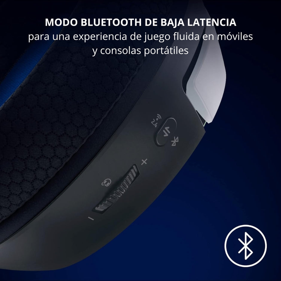 Audífonos Gamer Inalámbricos Razer Kaira HyperSpeed PS5 y PC Bluetooth y dongle 2.4GHz 30H Batería
