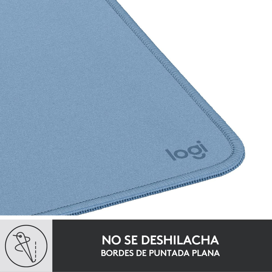 Mouse Pad Logitech Studio Series Superficie Suave Repelente Líquidos Base Goma 23x20cm - Azul