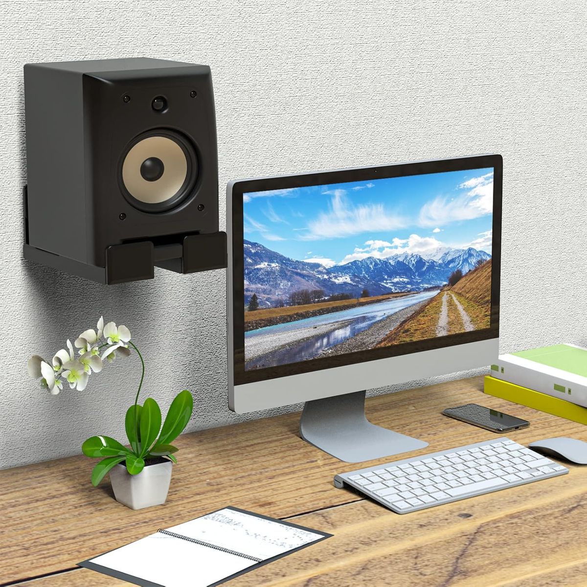 Mini Barra de Sonido USB Genius SoundBar 100 con Efecto de Sonido Inmersivo + Soportes