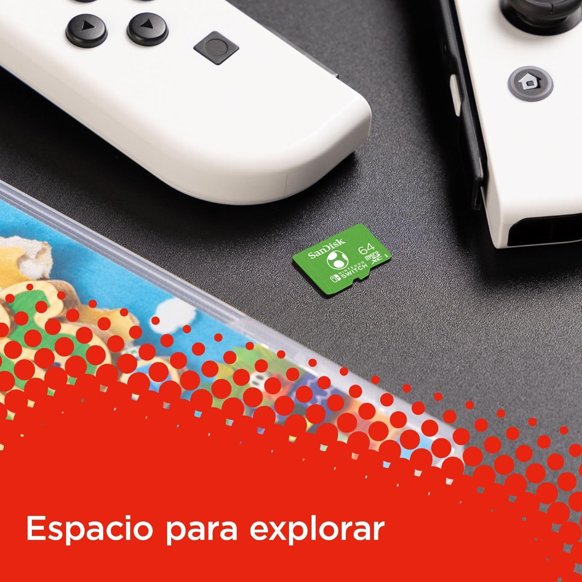 Memoria Micro SD 64GB SanDisk microSDXC UHS-I con Licencia Oficial Nintendo Switch