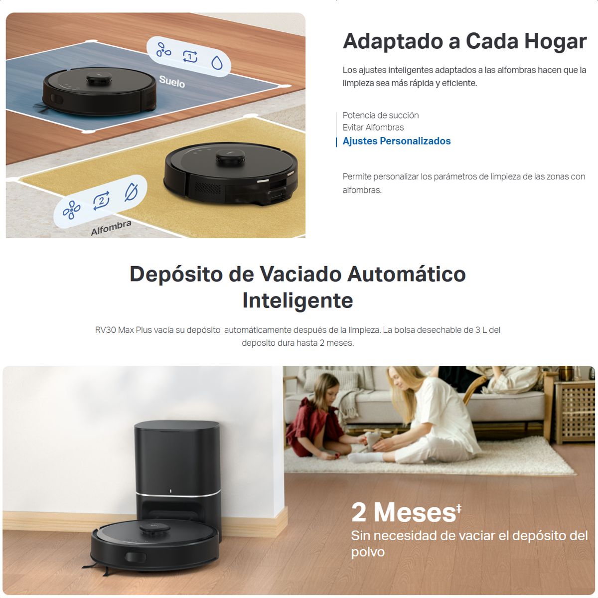 Robot Aspiradora Trapeadora TP-Link Tapo RV30 Max 5300Pa Navegación LiDAR + IMU Control App Alexa Google