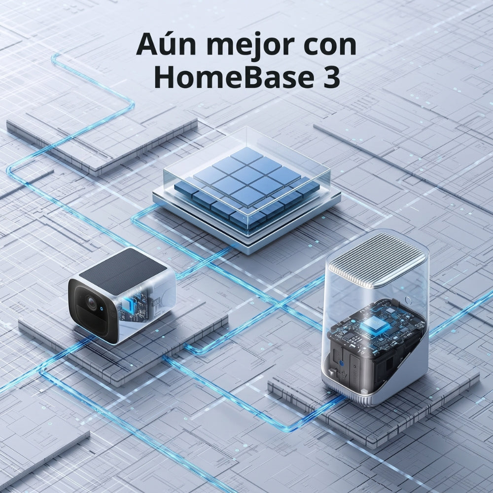 Cámara de Seguridad Eufy SoloCam S220 Solar 2K con IA Detección Humana Vision Nocturna IP67 WiFi