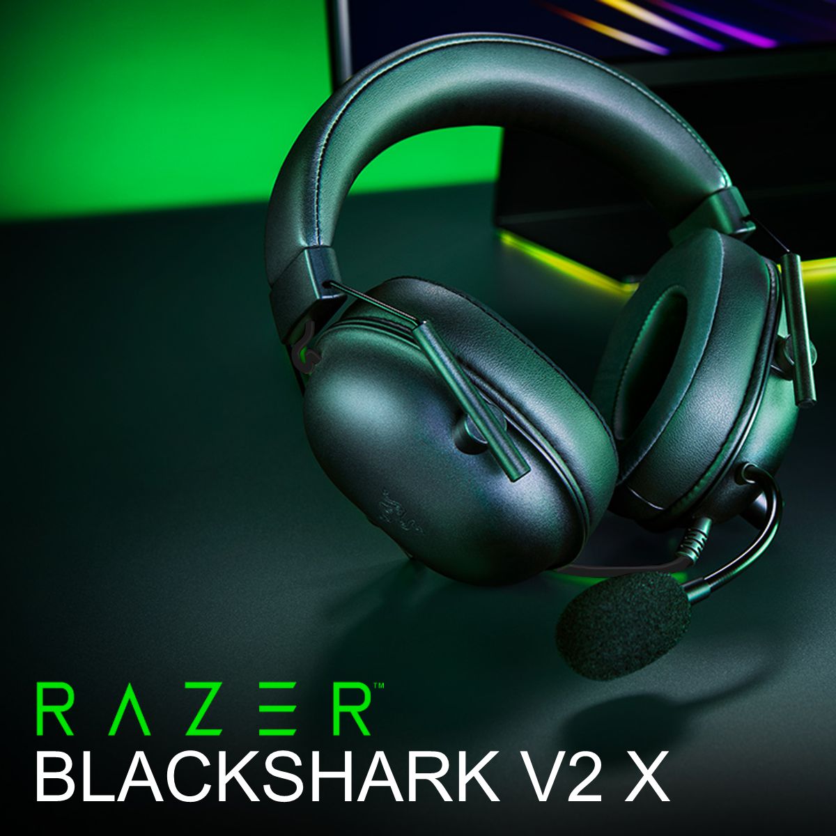 Razer Auriculares BlackShark V2 X Sonido 7.1 Mic HyperClear Cancelación Ruido PC Consolas Móvil - Verde