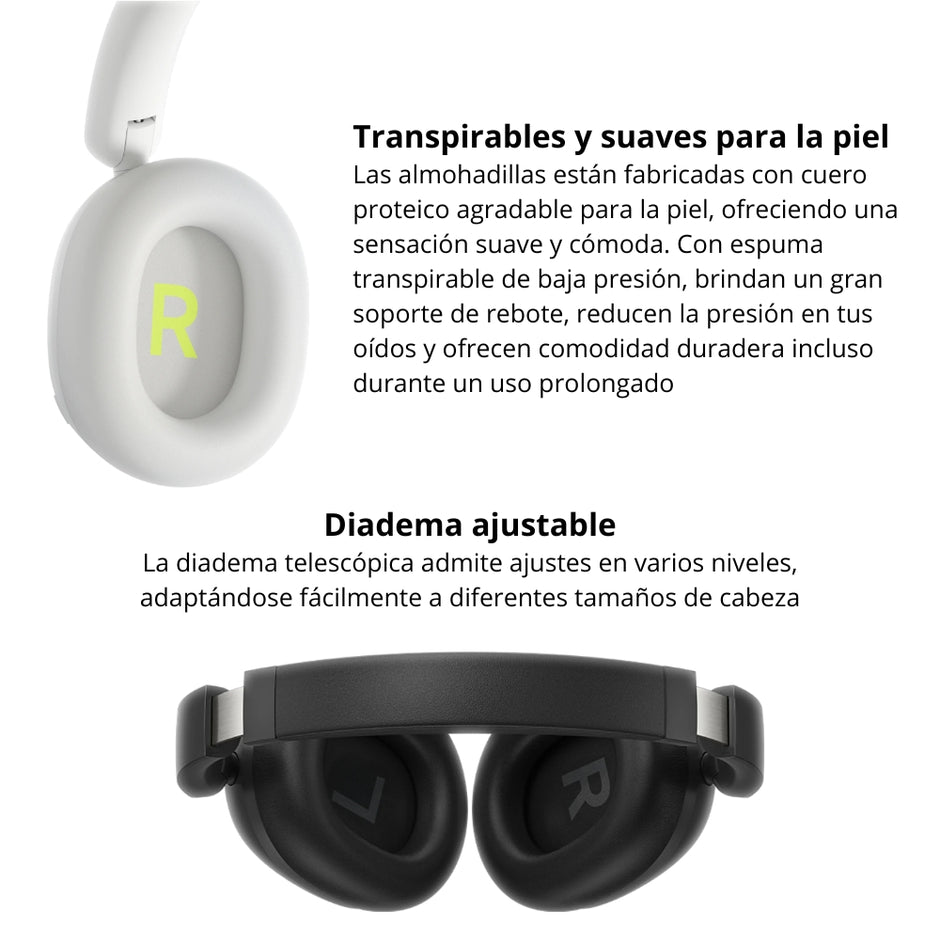 Audífonos Diadema Bluetooth Xiaomi Redmi Headphones Neo Cancelación ANC 42dB Batería 72 Horas, USB-C - Negro