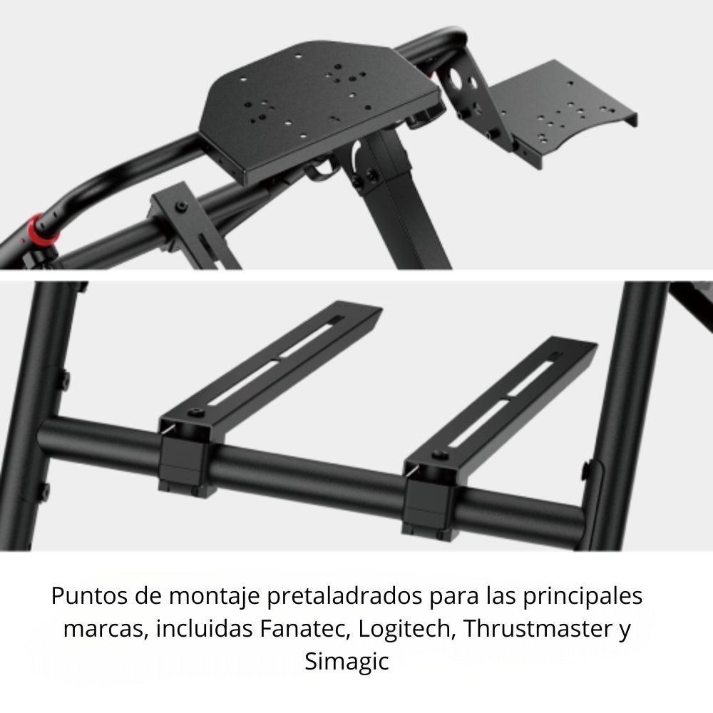 Soporte Universal Plegable para Simulador Timón y Palanca TechGo SPTG-05, Compatible Logitech y +