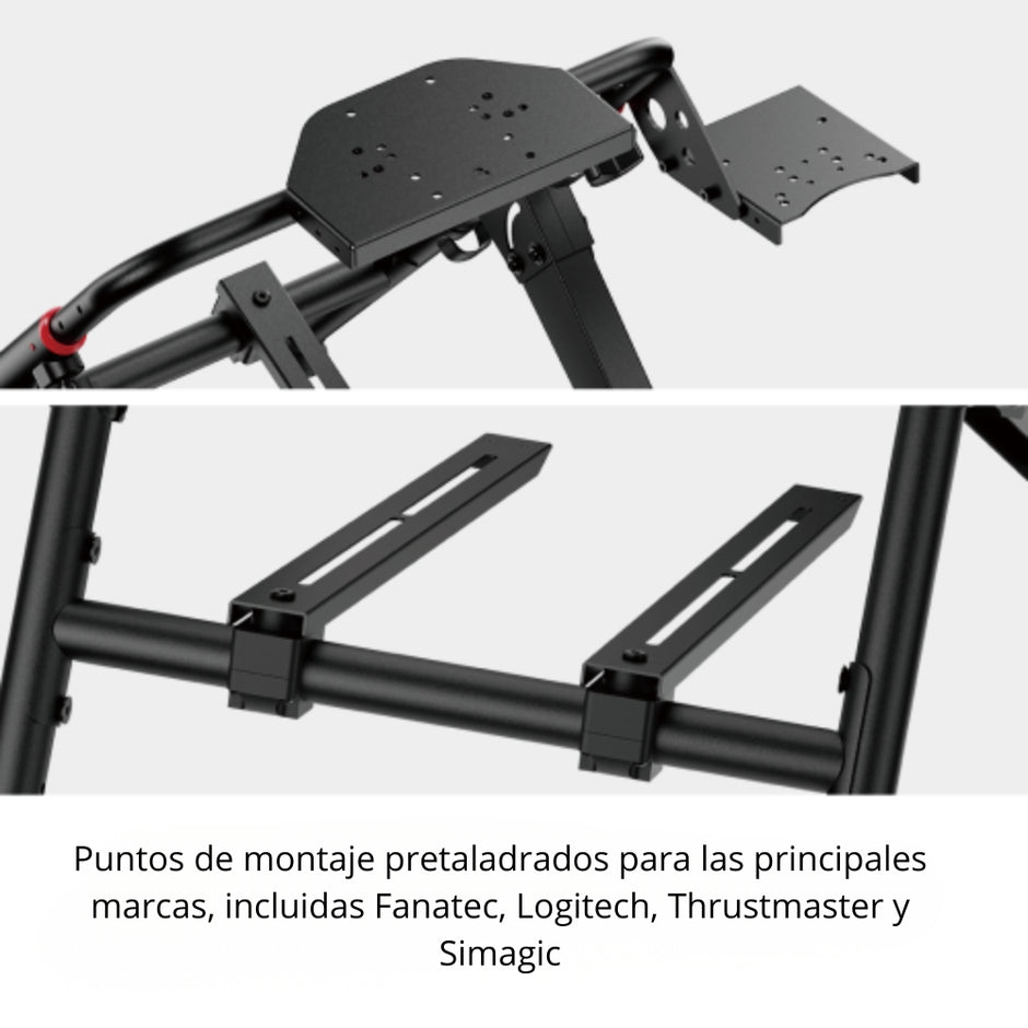 Soporte Universal Plegable para Simulador Timón y Palanca TechGo SPTG-05, Compatible Logitech y +