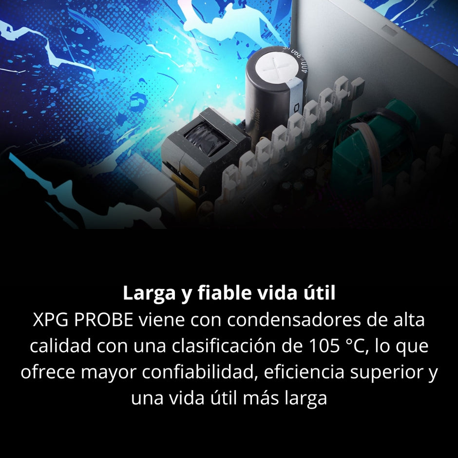 Fuente De Poder Gamer XPG Probe 600W Real 80 Plus Bronze ATX